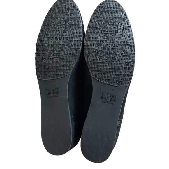 Stuart Weitzman Over the Knee Black Leather and Suede Roll Cuff Tall Boots 7.5 - Picture 9 of 15